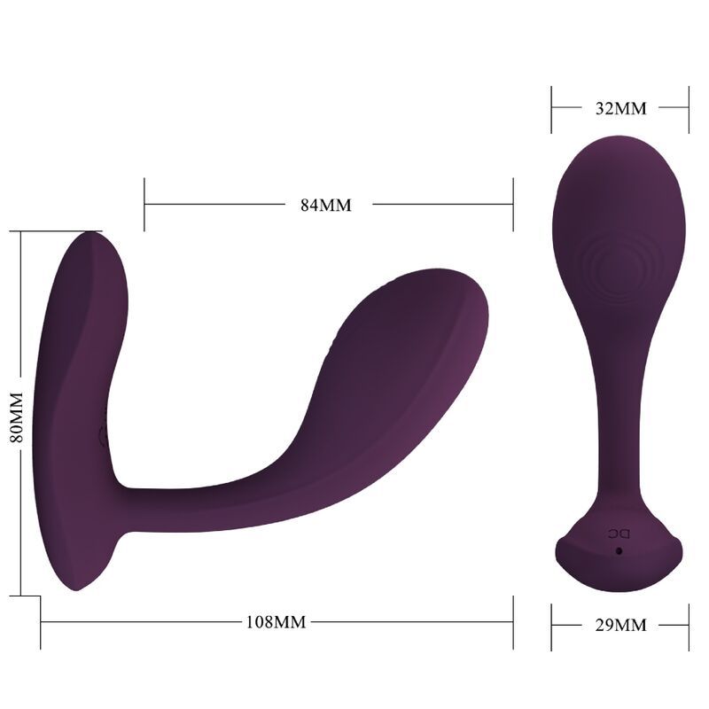 Pretty Love - Baird G-Spot 12 Vibraciones Recargable Lila App