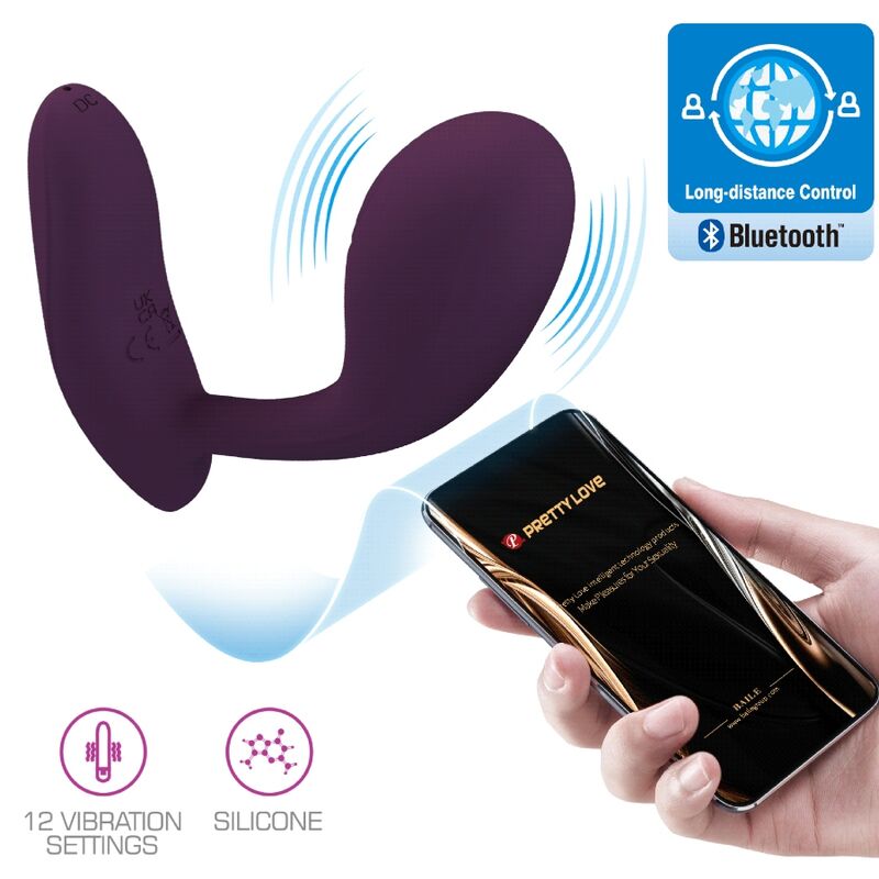 Pretty Love - Baird G-spot 12 Vibraciones Recargable Lila App