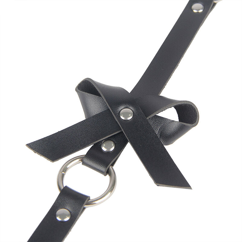 Subblime - Arnés De Pierna Cadena Cuero Negro Talla Única