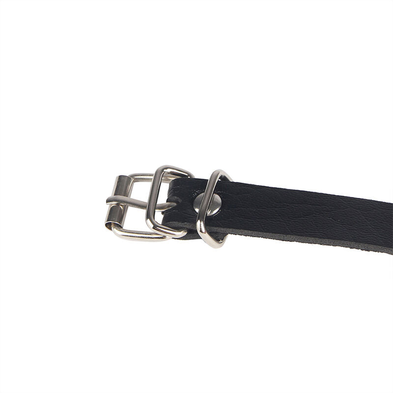 Subblime - Cinturon De Cadenas Anillas Cuero Negro Talla Única
