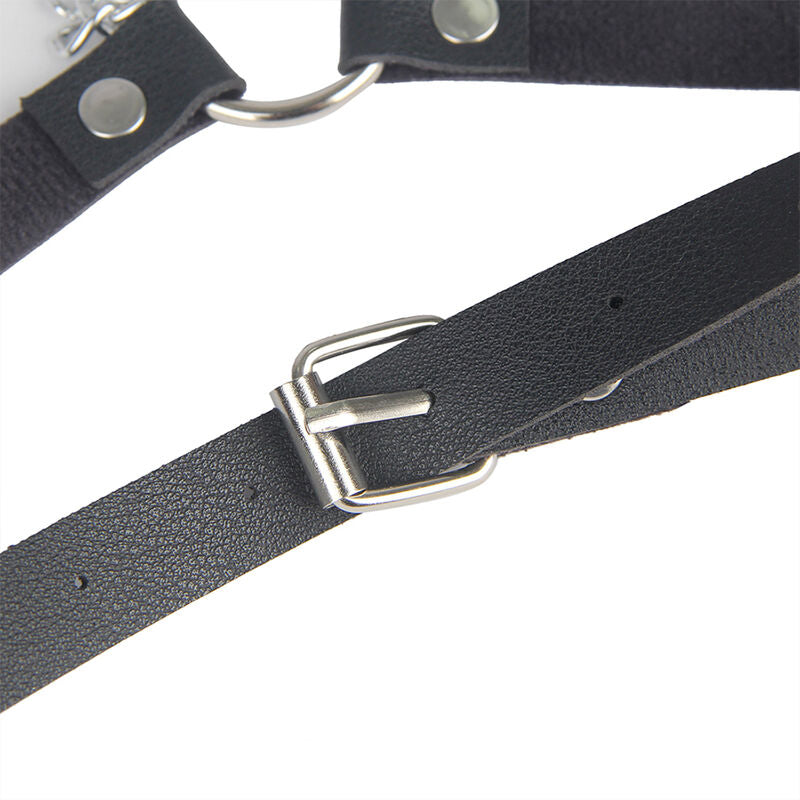 Subblime - Arnés Forma Cinturon Cuero Negro Talla Única