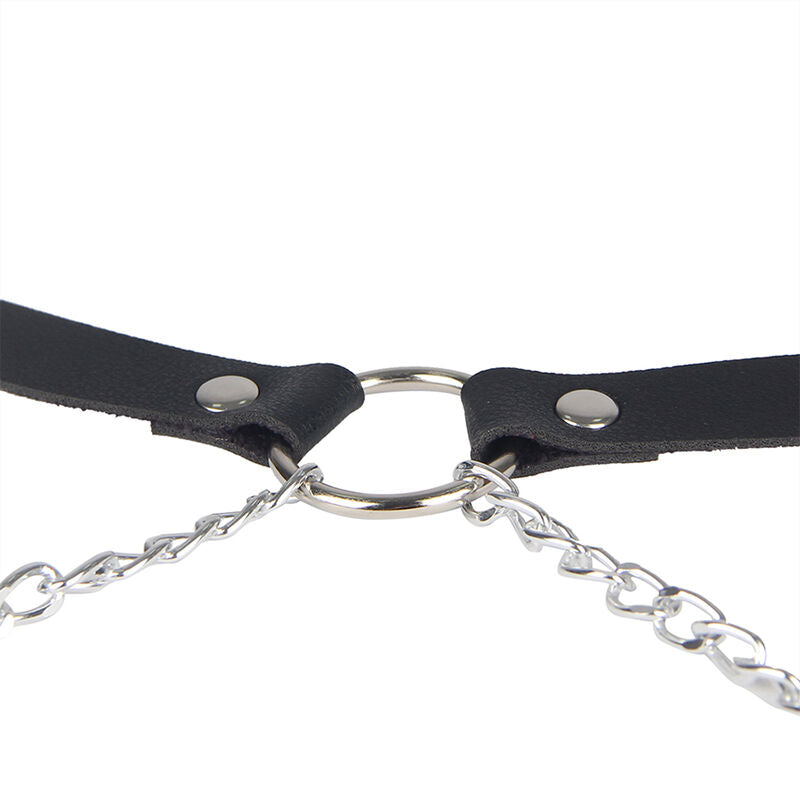 Subblime - Arnés Forma Cinturon Cuero Negro Talla Única
