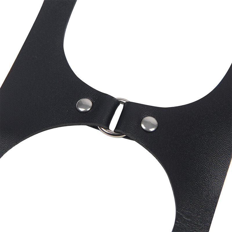 Subblime - Arnés Cuerpo Entero Con Hebillas Cuero Negro Talla Única