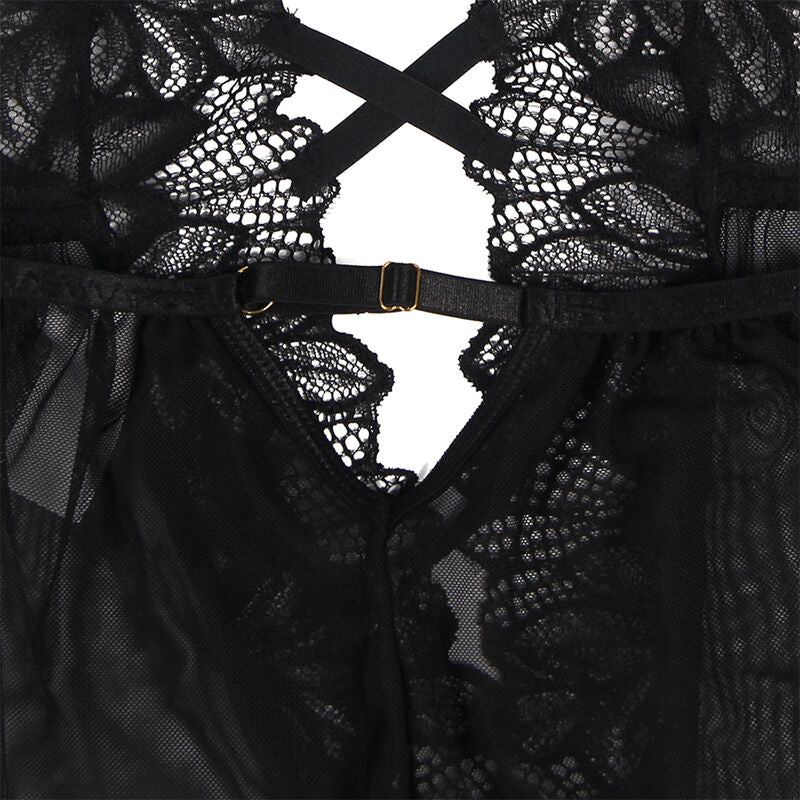 Subblime - Teddy Cuello Halter Espalda Descubierta Encaje Negro L/xl
