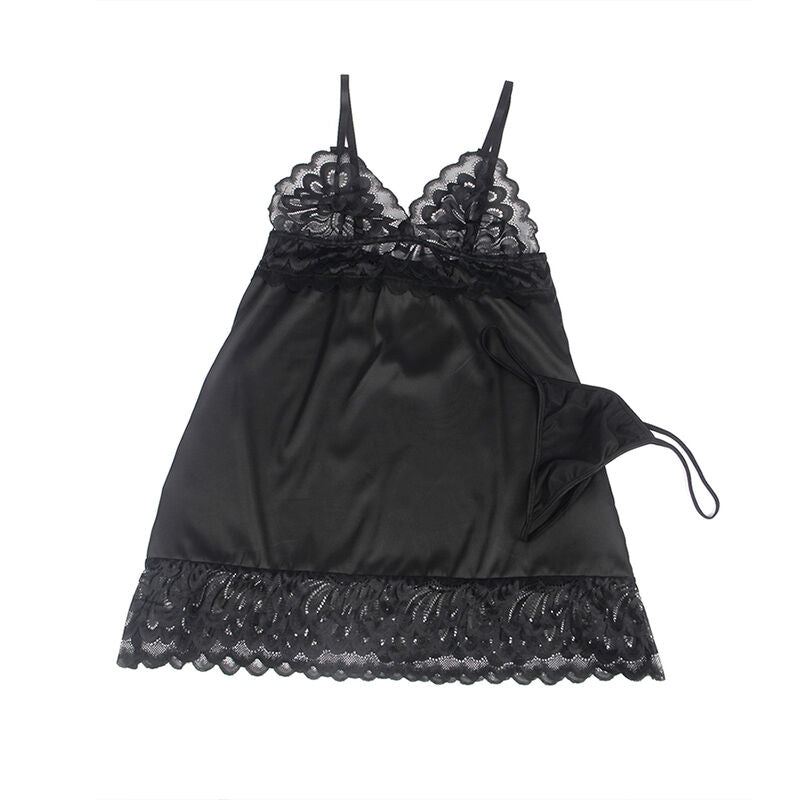 Subblime - Babydoll Con Estampado Floral Pecho Negro S/m