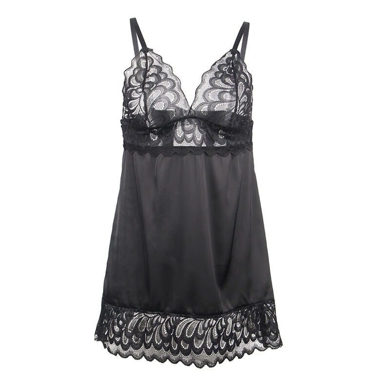 Subblime - Babydoll Con Estampado Floral Pecho Negro S/m