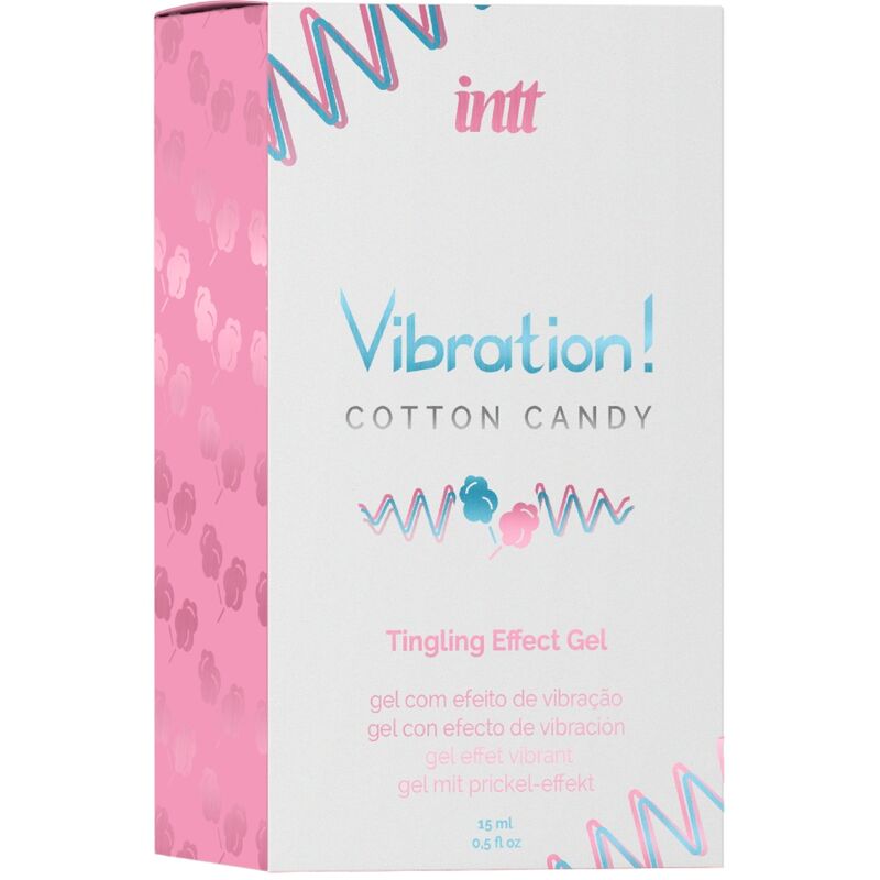 Intt - Potente Estimulante Íntimo Gel Vibrador Liquido Algodón De Azúcar 15 Ml