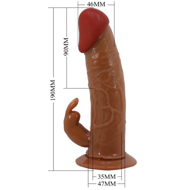 Pretty Love - Marion Harness Briefs Universal Con Dildo Vibración 19 Cm Mulato