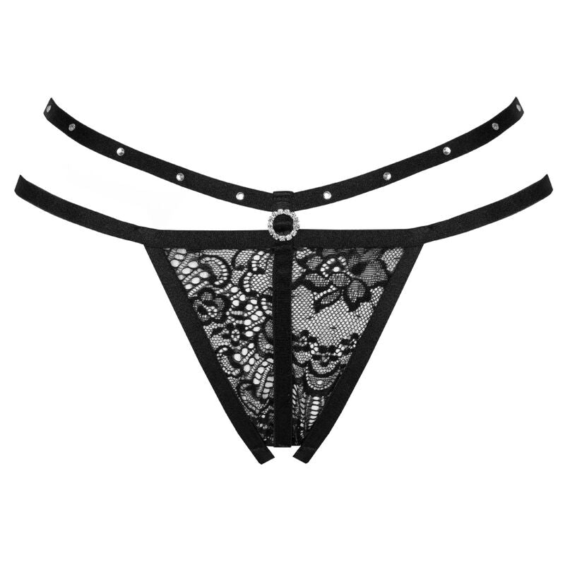 Livco Corsetti Fashion - Nomade Tanga Crotchless Negro L/Xl