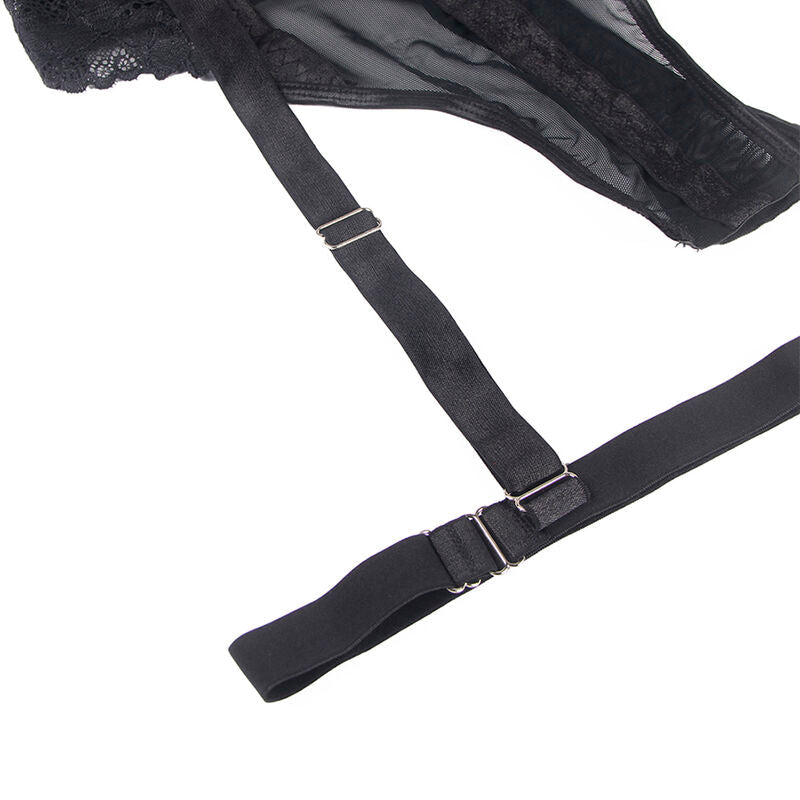 Subblime - Teddy Con Liguero Detalle Tiras Pecho Negro S/M
