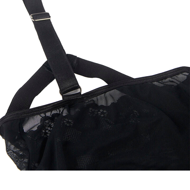 Subblime - Teddy Con Liguero Detalle Tiras Pecho Negro S/M