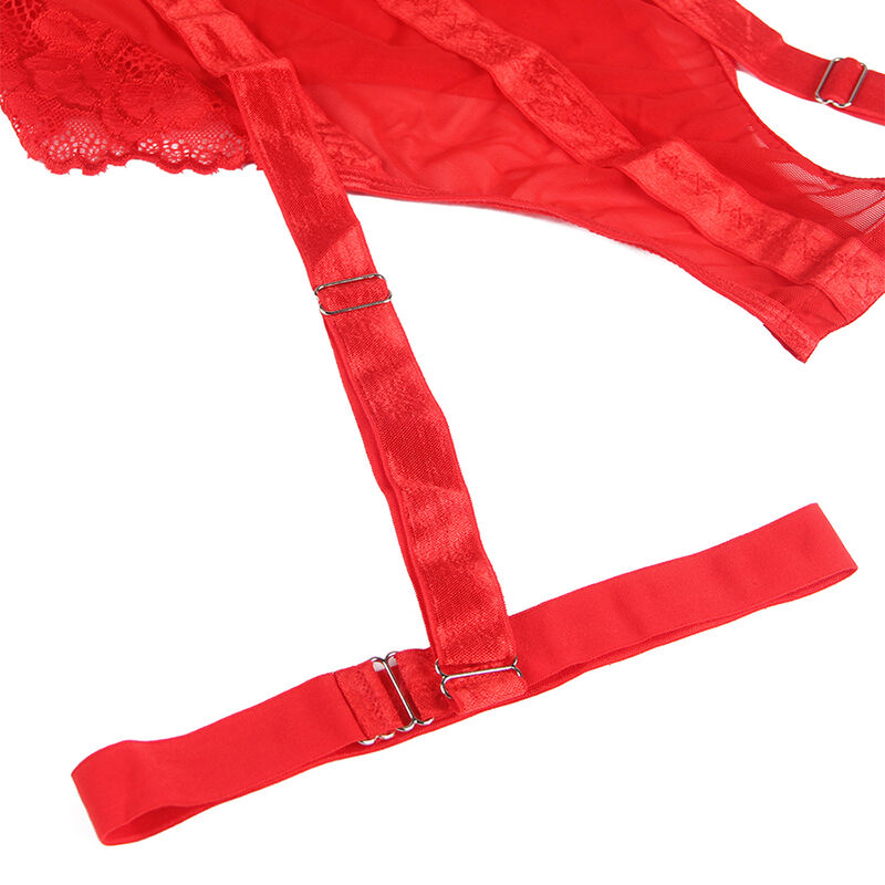 Subblime - Teddy Con Liguero Detalle Tiras Pecho Rojo L/Xl