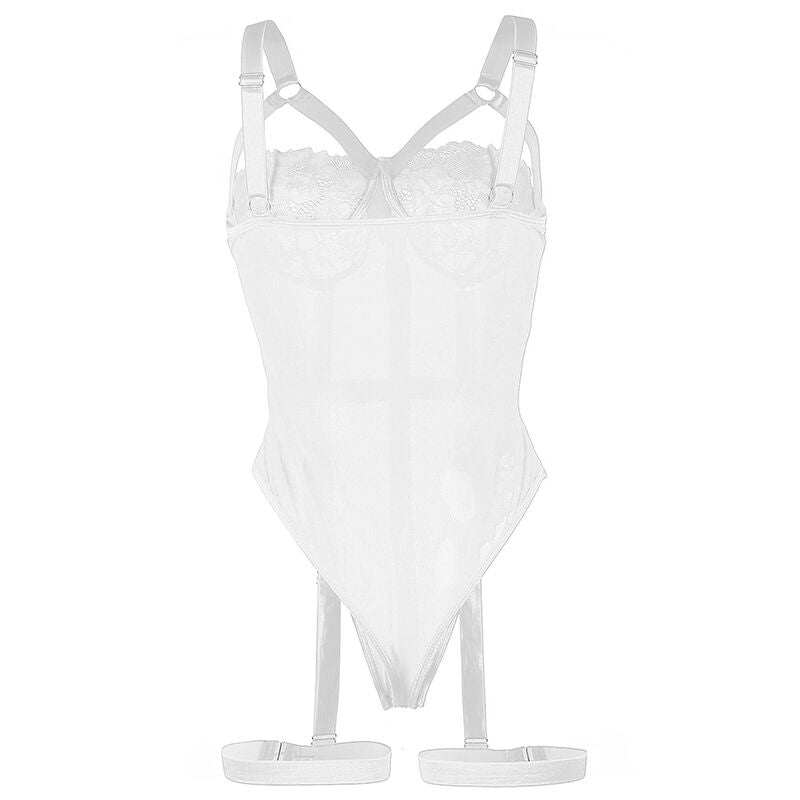 Subblime - Teddy Con Liguero Detalle Tiras Pecho Blanco S/M