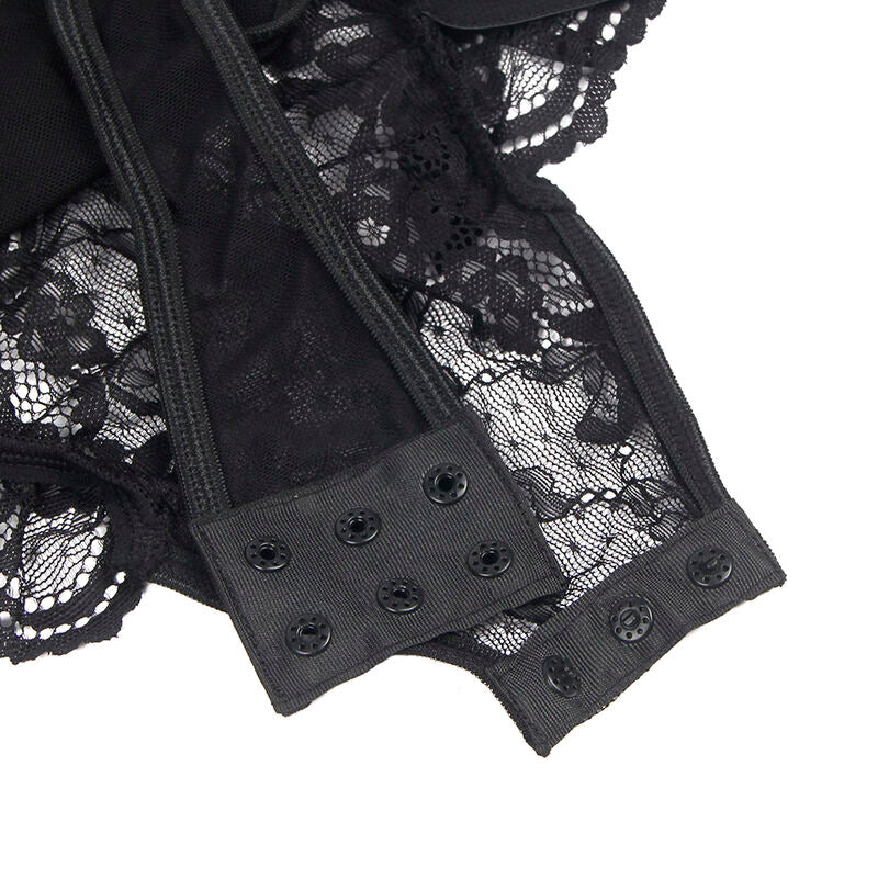 Subblime - Teddy Con Liga Detalle Encajes Y Tiras Negro L/Xl