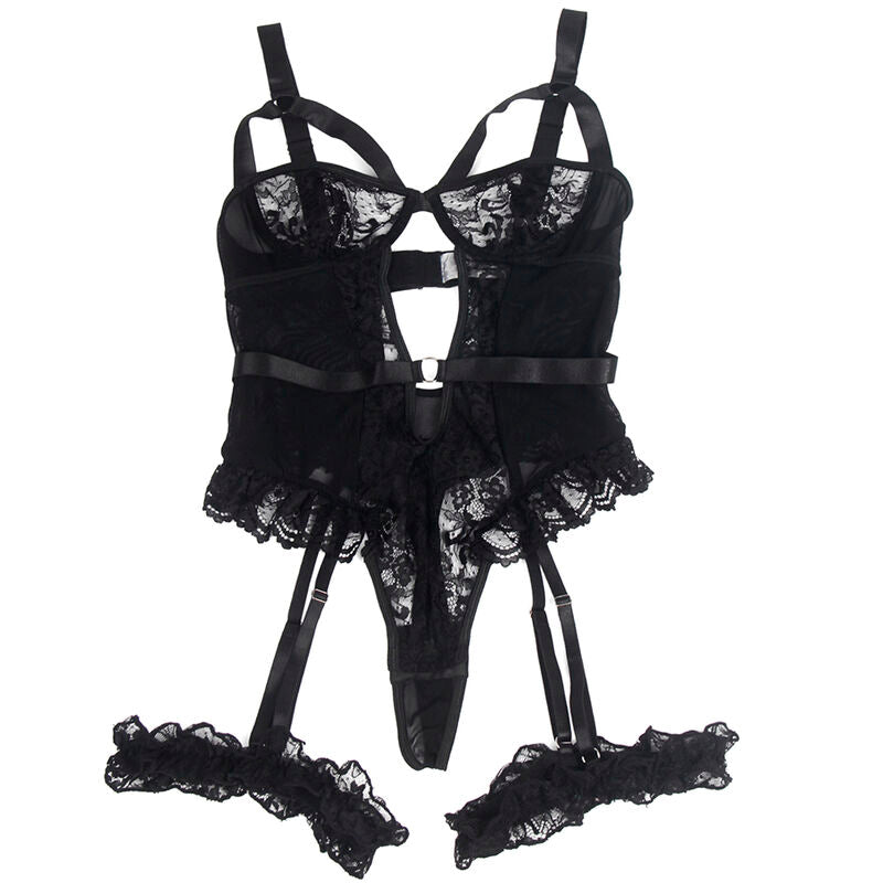 Subblime - Teddy Con Liga Detalle Encajes Y Tiras Negro L/Xl