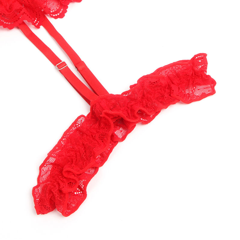 Subblime - Teddy Con Liga Detalle Encaje Y Tiras Rojo L/xl