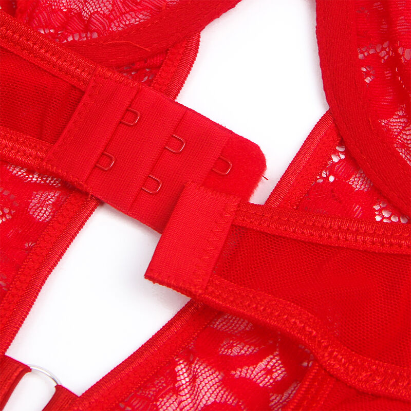 Subblime - Teddy Con Liga Detalle Encaje Y Tiras Rojo L/xl