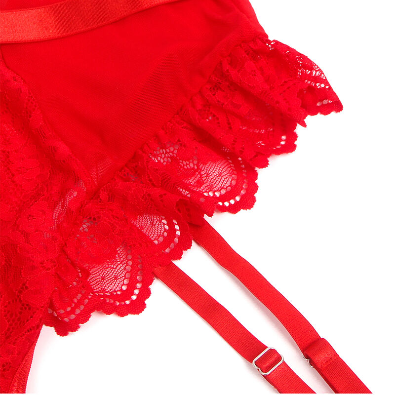 Subblime - Teddy Con Liga Detalle Encaje Y Tiras Rojo L/xl