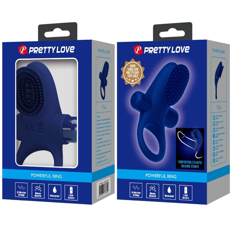 Pretty Love - Palle Anillo Con Vibración Azul
