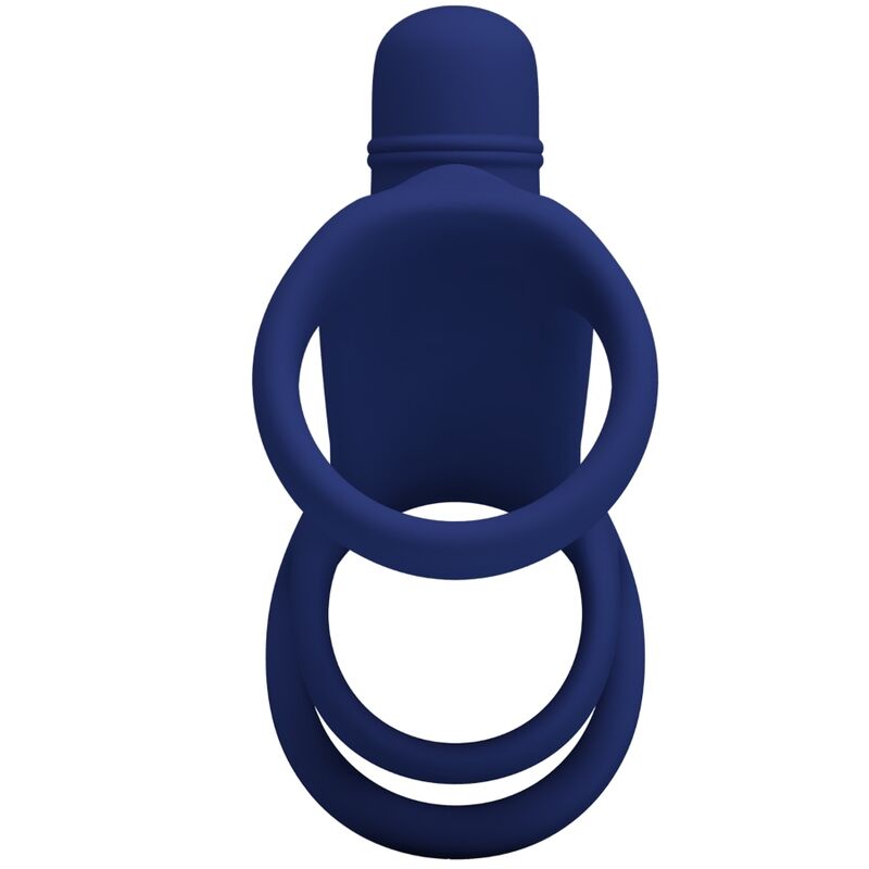 Pretty Love - Elish Anillo Vibrador Con Extensión Azul