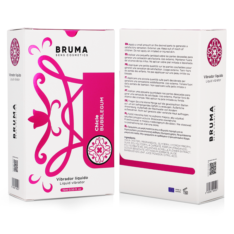 Bruma - Vibrador Líquido Ultra Deslizante Chicle 15 Ml