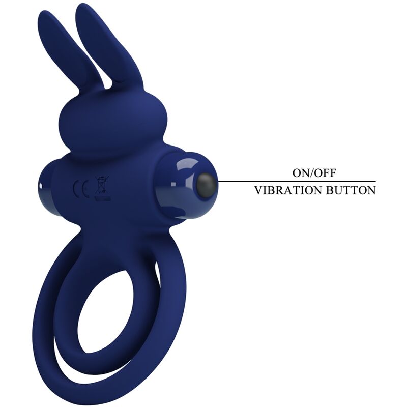Pretty Love - Darey Doble Anillo Vibrador Rabbit Azul