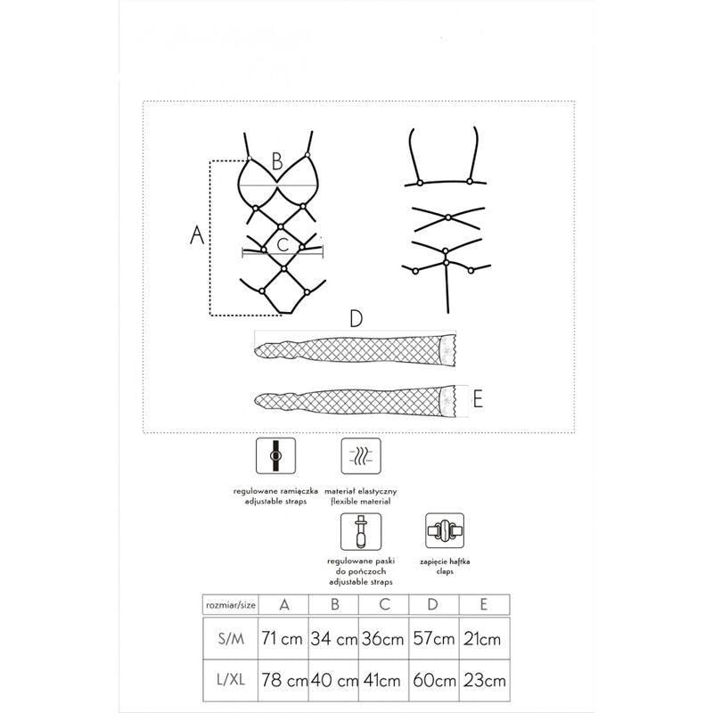 Livco Corsetti Fashion - Thiara Lc 20213 Set Body + Medias Roja S/M