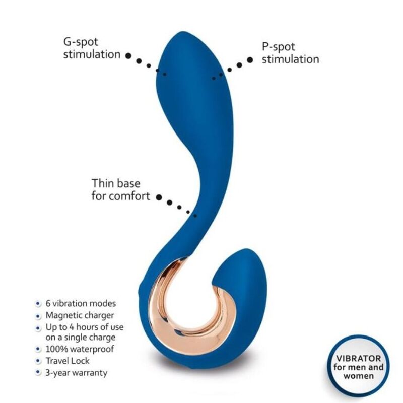 G-Vibe - Gpop 2 Vibrador Punto G Y P Azul Indigo