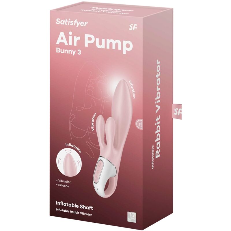 Air Pump Bunny 3 Vibrador Inflable 3 Motores Rose