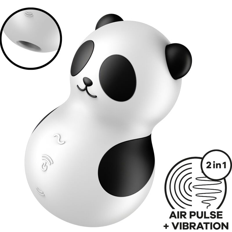 Satisfyer - Pocket Panda Estimulador & Vibrador Blanco Y Negro