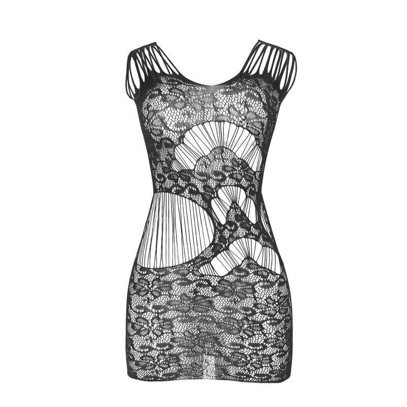 Subblime - 951771 Vestido Largo Espalda Abierta De Rejilla Negro Talla Única