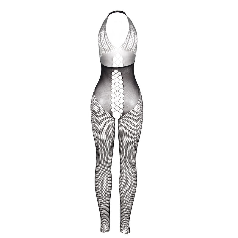 Subblime - 951832 Bodystocking Espalda Abierta Y Detalles Entrecruzados Negro Talla Única