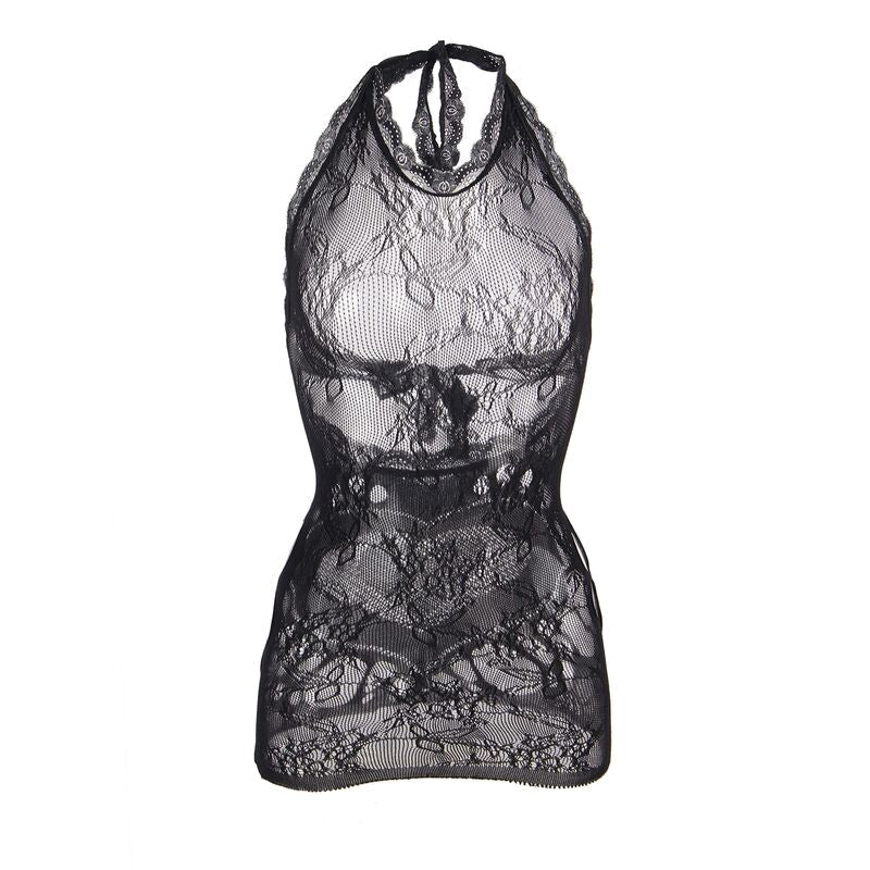 Subblime - 952075 Vestido Corto De Rejilla Con Espalda Descubierta Y Detalle De Corazón Negro Talla Única
