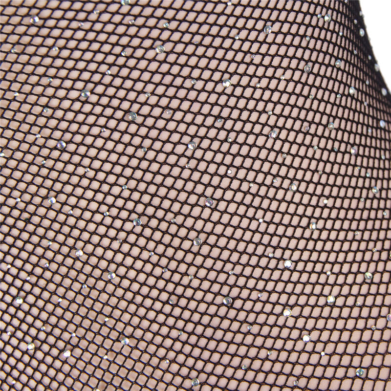 Subblime - 952297 Body De Rejilla Brillante Con Hombros Descubiertos Manga Larga Negro Talla Única