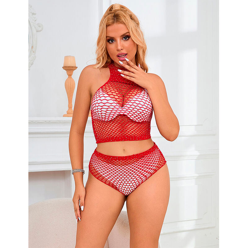 Subblime - 952402 Set De Rejilla Con Brillantes Rojo Talla Única