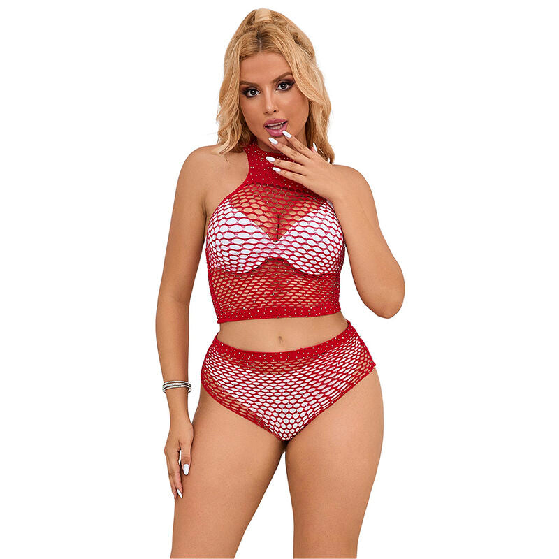 Subblime - 952402 Set De Rejilla Con Brillantes Rojo Talla Única
