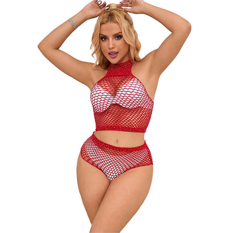 Subblime - 952402 Set De Rejilla Con Brillantes Rojo Talla Única