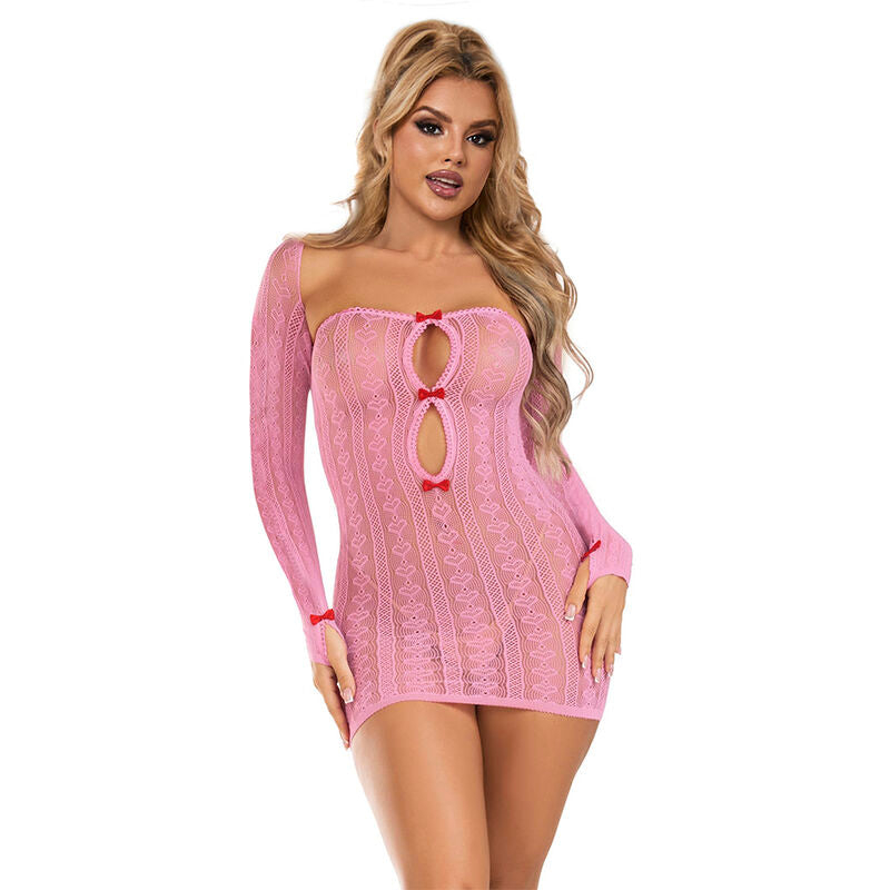 Subblime - 952471 Bodystocking De Rejilla Rosa Talla Única
