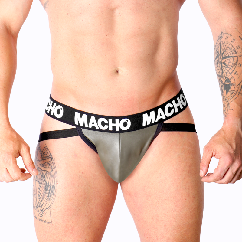 Macho - Mx27gr Jock Cuero Gris Beige L