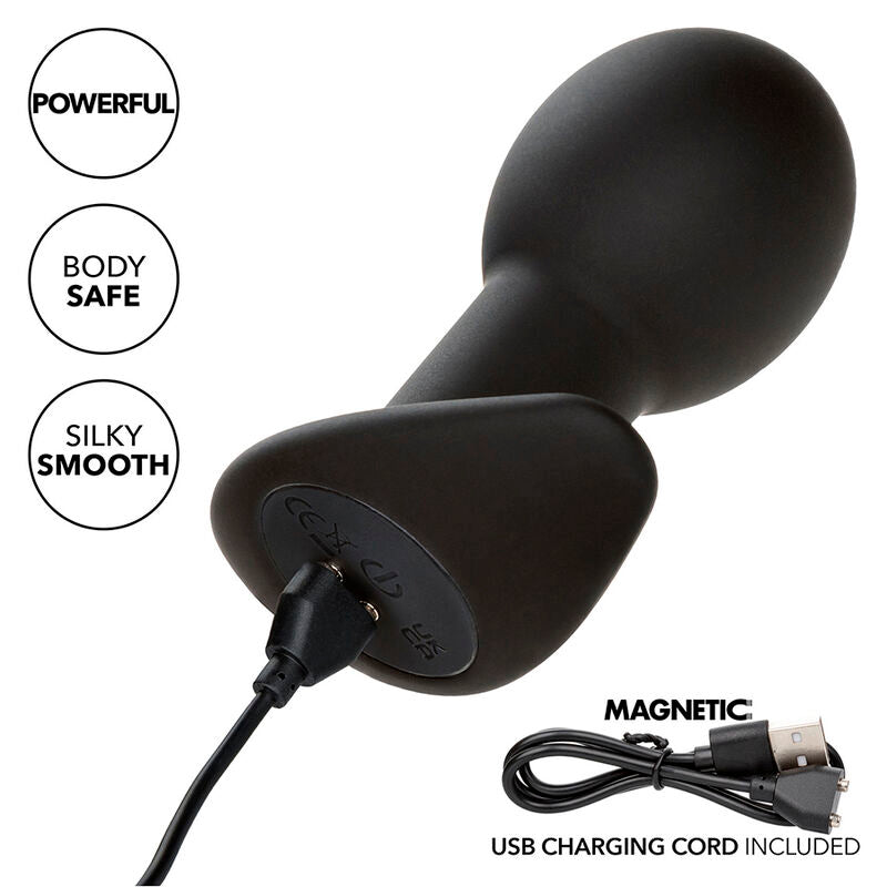 Calexotics - Rock Bottom Plug Anal 10 Vibraciones Silicona Negro