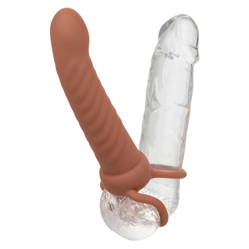 Calexotics - Maxx Doble Penetrador Acanalado 10 Vibraciones Mulato