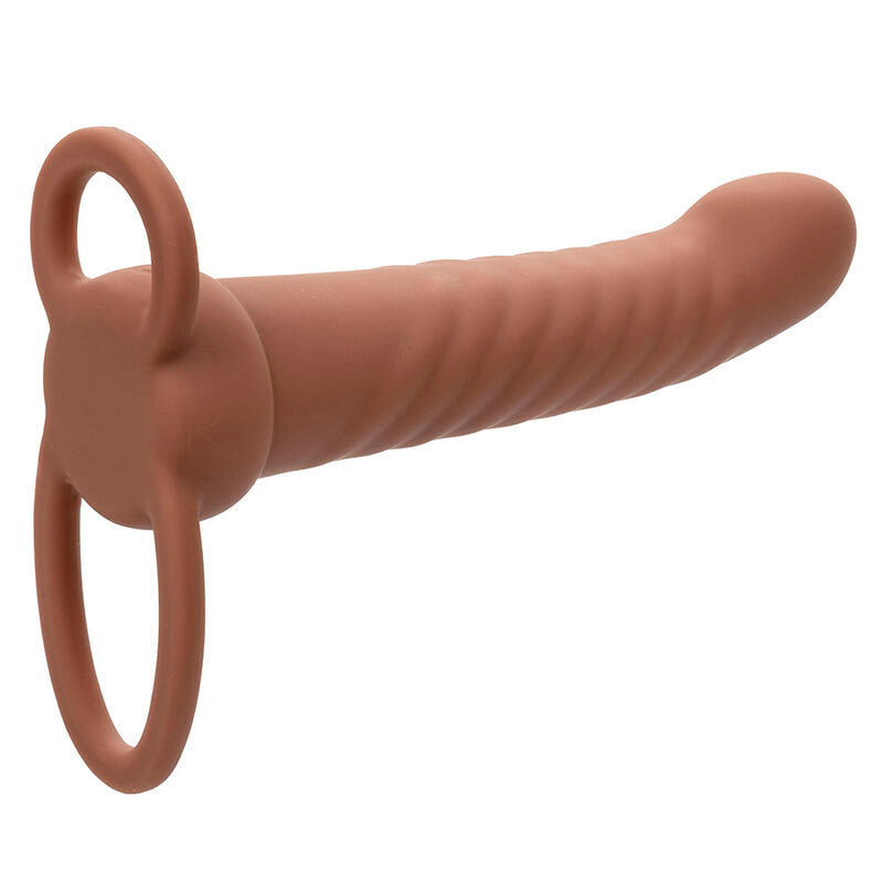 Calexotics - Maxx Doble Penetrador Acanalado 10 Vibraciones Mulato