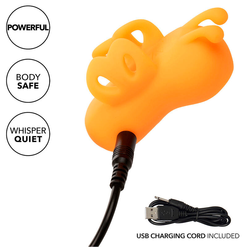 Calexotics - Neon Vibes The Buzzing Vibe Estimulador De Dedo 10 Vibraciones Naranja