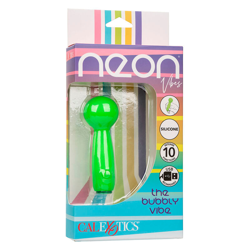Calexotics - Neon Vibes The Bubbly Vibe Mini Masajeador 10 Vibraciones Verde