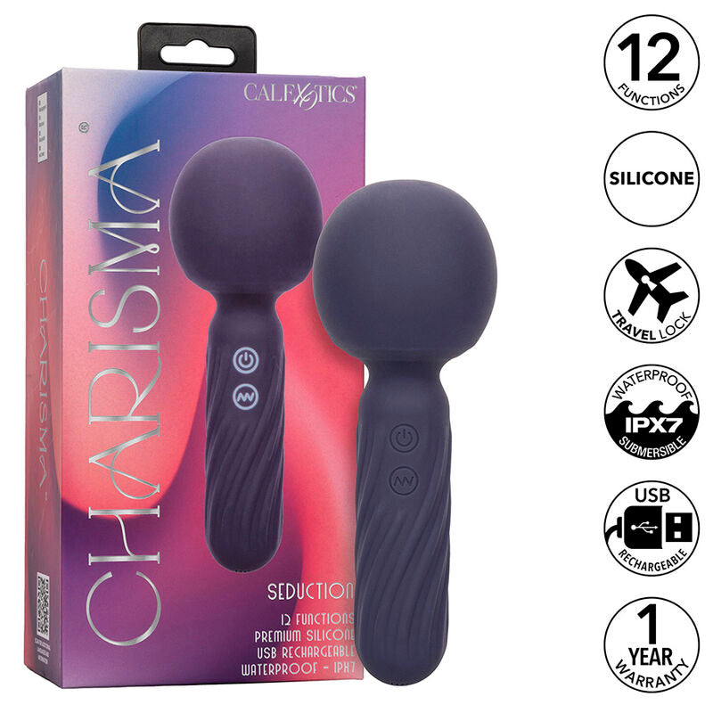 Calexotics - Charisma Seduction Masajeador 12 Funciones 17,75 Cm X 6,25 Cm Morado