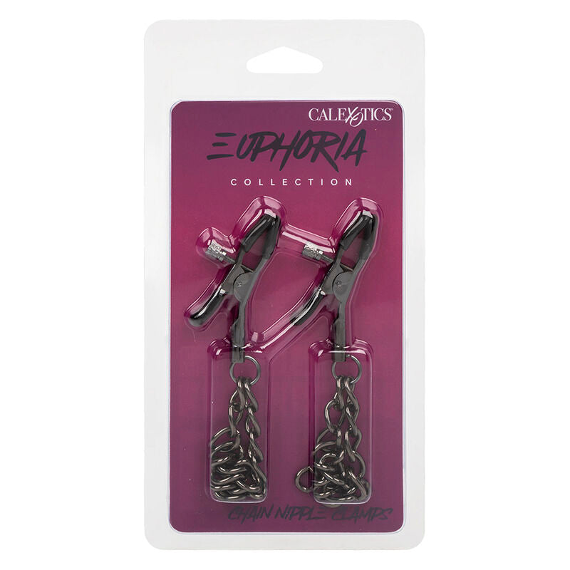 Calexotics - Euphoria Pinzas Pezones Con Cadena 14,5 Cm