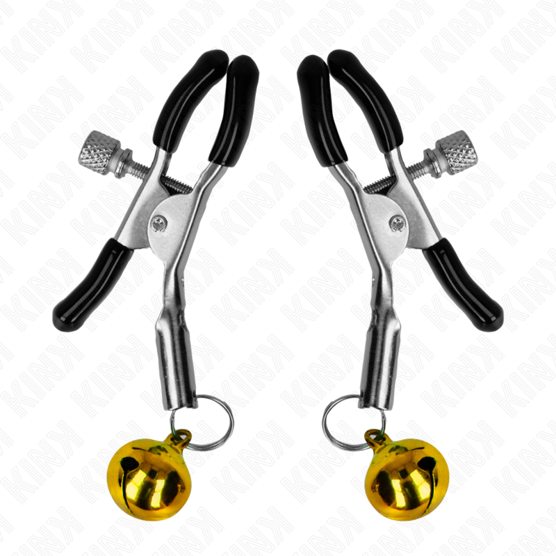 Kink - Pinzas Para Pezones Con Campanilla Dorada 6 Cm