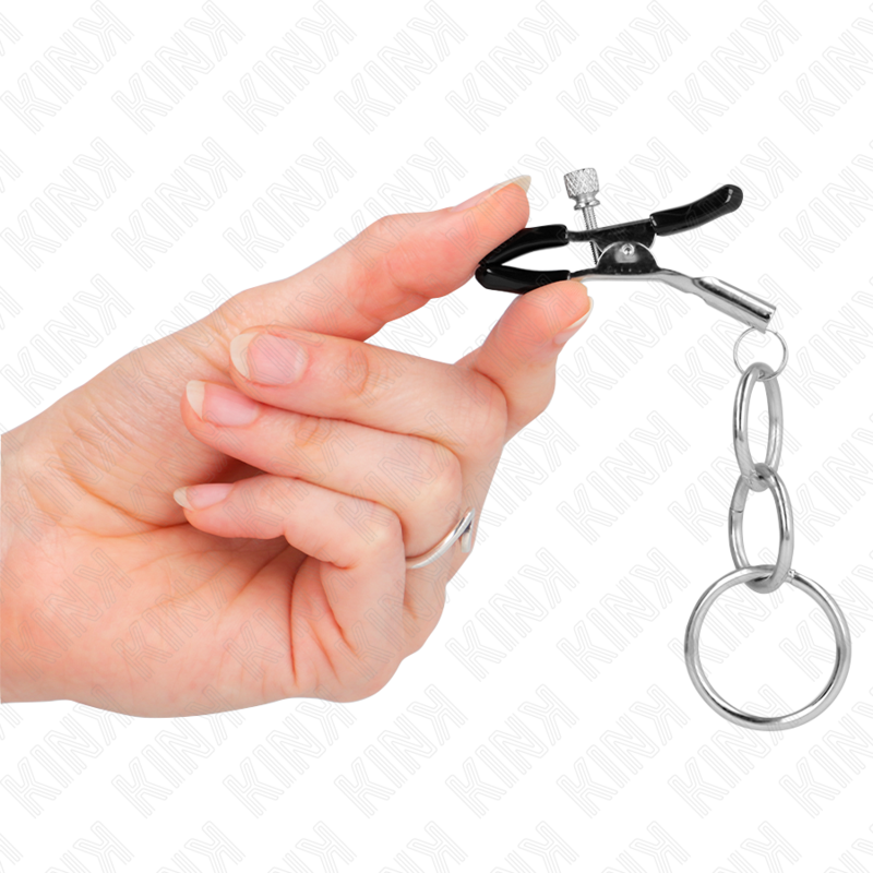 Kink - Pinzas Para Pezones Con 3 Aros 6 Cm