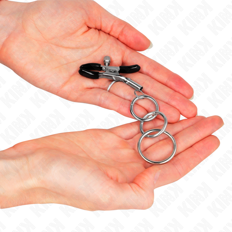 Kink - Pinzas Para Pezones Con 3 Aros 6 Cm