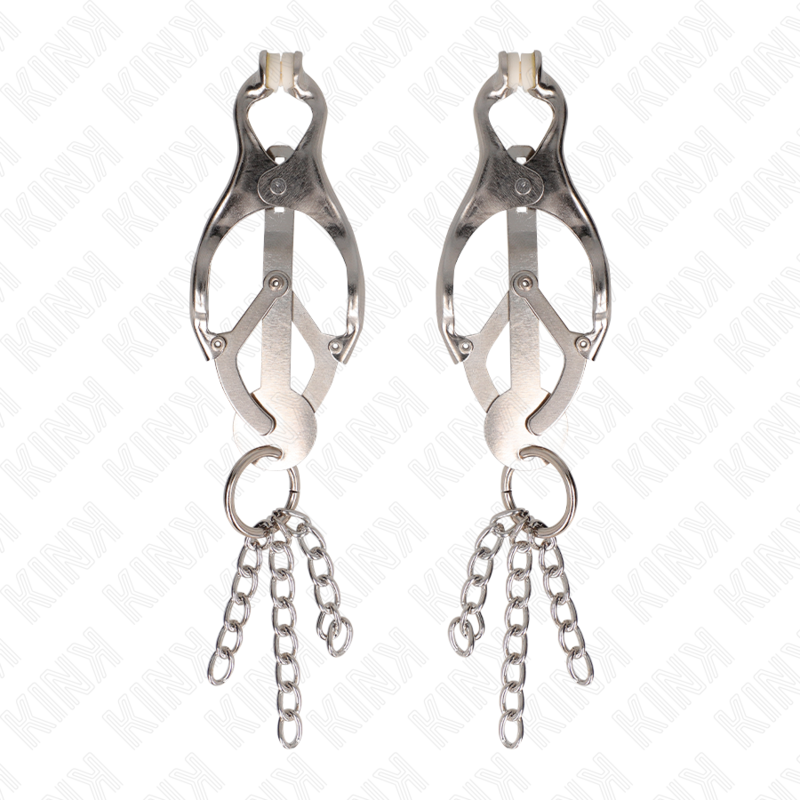 Kink - Pinzas Para Pezones Estilo Japonés Con Cadenas Plateado